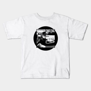 TOYOTA CELICA GT-FOUR ST205 Black 'N White 5 Kids T-Shirt